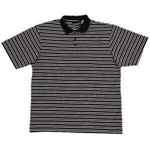 Nordictrack Black Striped Workout Polo Shirt